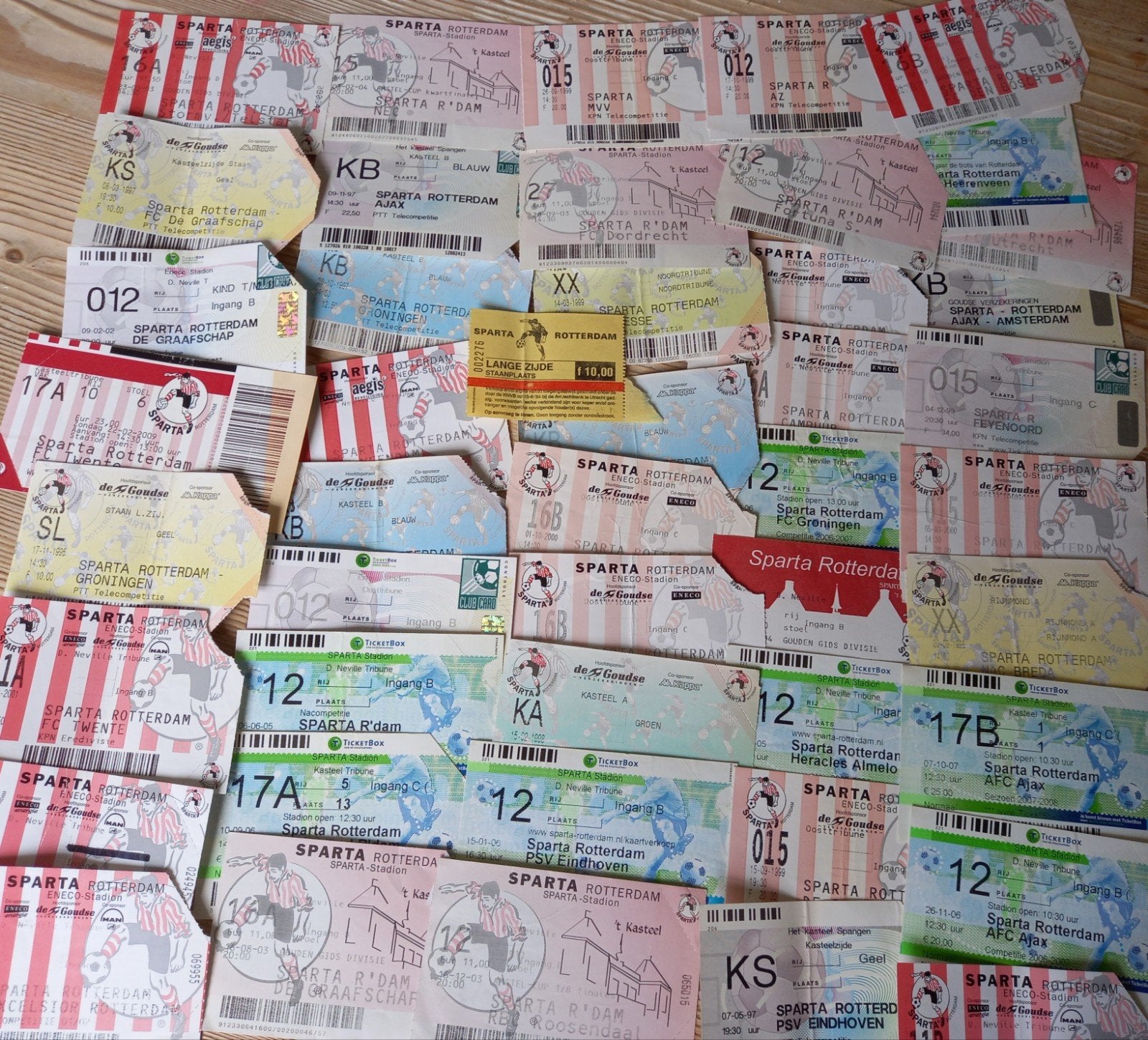 Sparta Rotterdam tickets kaartjes * 46 stuks 1995-2006, Tickets en Kaartjes, Eén persoon