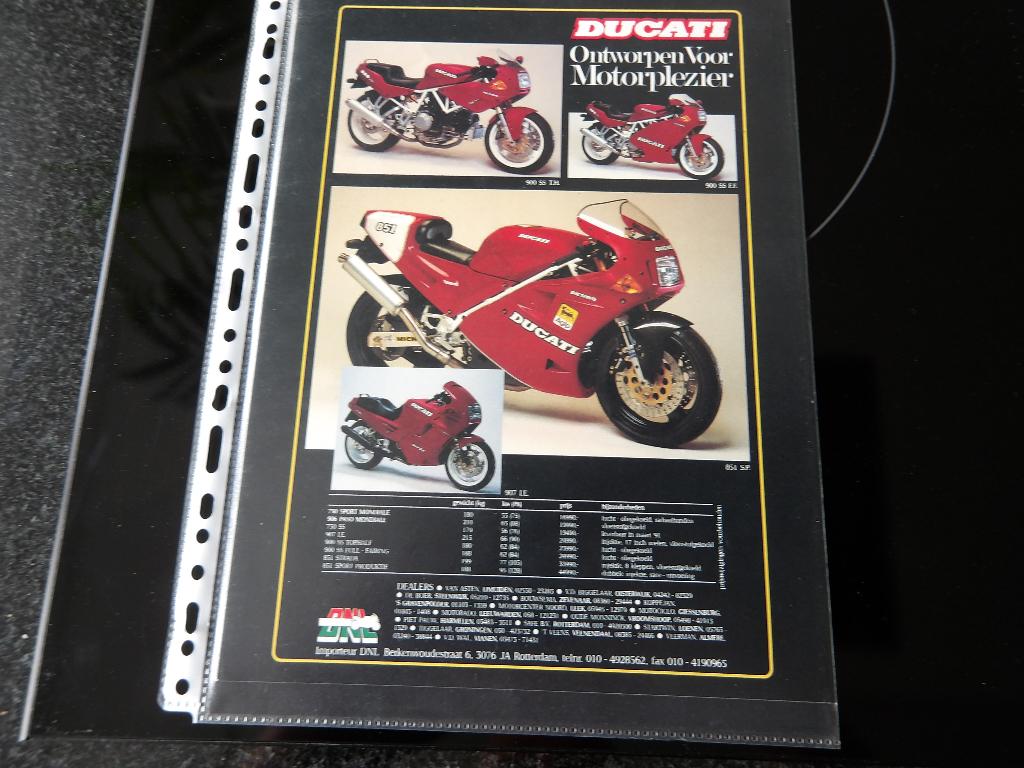 Folder Ducati Ontworpen voor motorplezier, Motoren, Ophalen of Verzenden, Ducati
