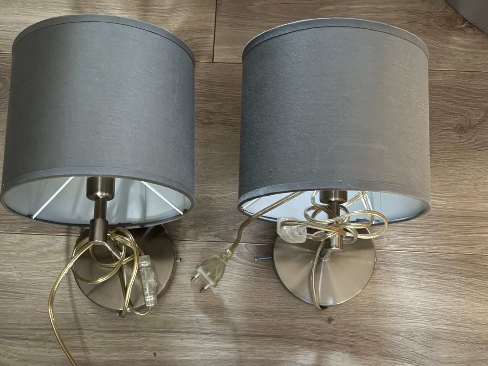 Diverse lampen en lampenkappen (wand, hang, staand), Ophalen, Gebruikt, E27 (groot), Metaal