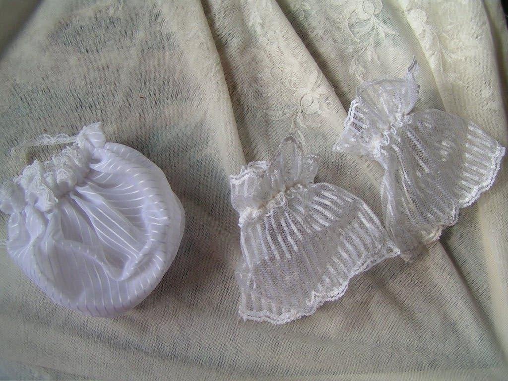 bruidstasje en kanten handschoentjes nr CC 89, Verzenden, Zo goed als nieuw, Wit, Accessoires