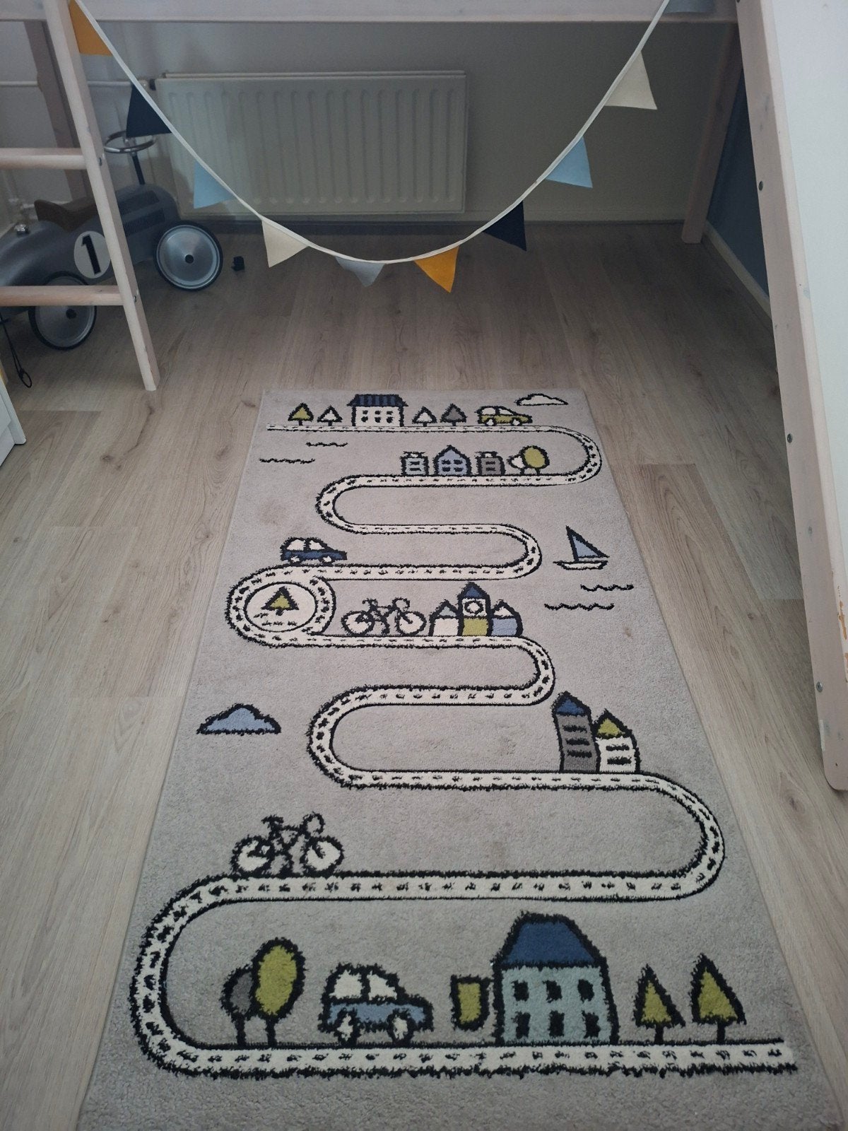 Speelkleed met wegenpatroon voor kinderkamer, Ophalen, Gebruikt, 100 tot 150 cm, Kinderkamer, Speelkleed, Wegenpatroon