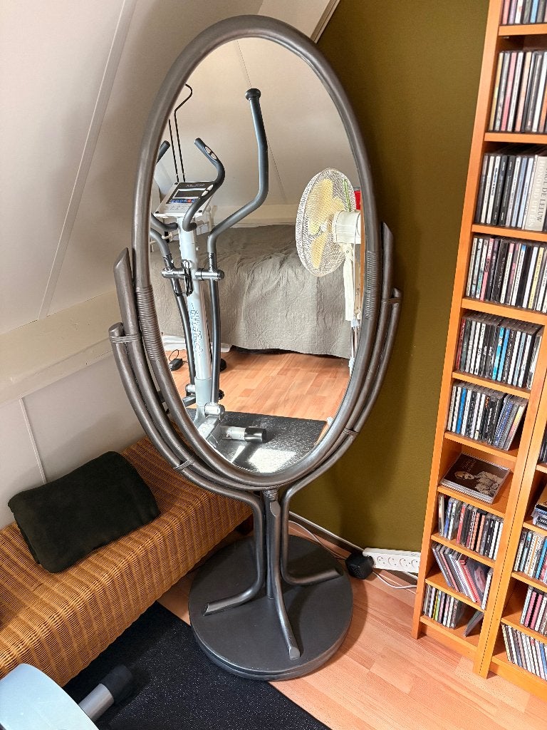 Passpiegel bamboe, Huis en Inrichting, Ophalen, Minder dan 50 cm, Gebruikt, 150 tot 200 cm