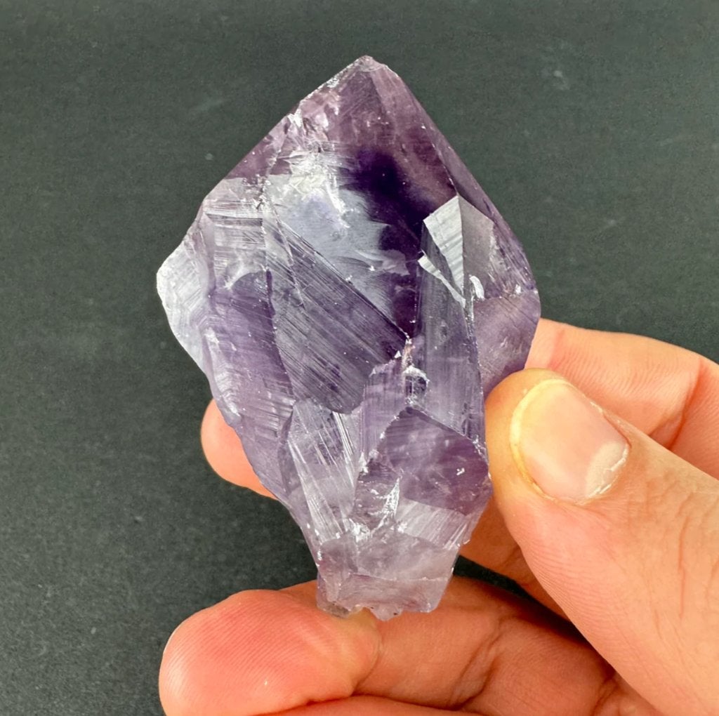 Amethist punt (fantoom) uit Brazilië, Ophalen of Verzenden, Mineraal