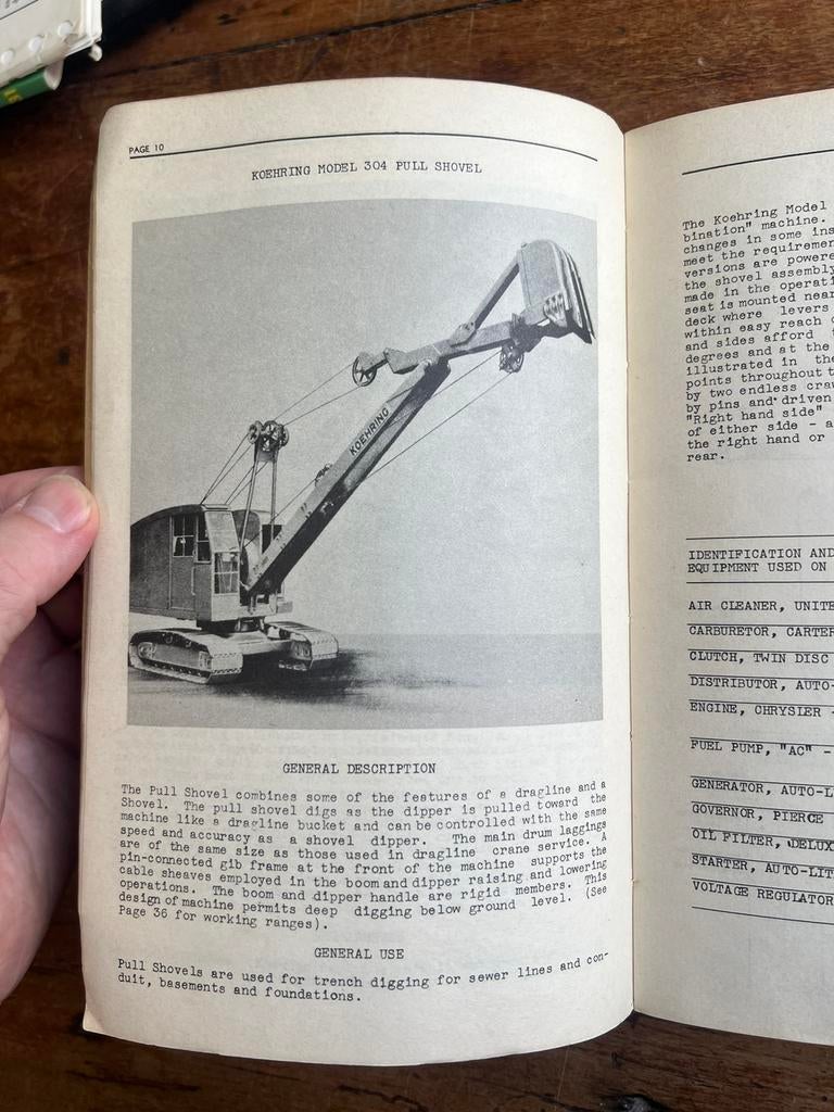 WO2 Amerikaans voorschrift Koehring hijskraan genie engineer, Verzamelen, Militaria | Tweede Wereldoorlog, Amerika, Ophalen of Verzenden