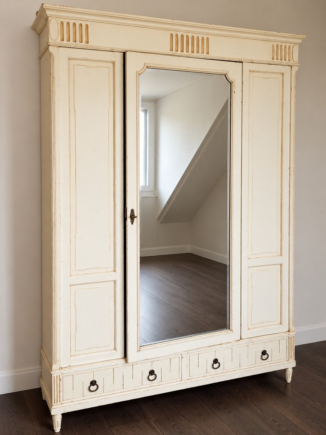 brocante hangkast, kast, spiegelkast demontabel, Ophalen, 50 tot 70 cm, 105 cm of meer, 100 cm of meer