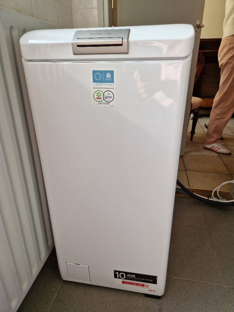 Zo goed als nieuwe AEG LTR6A60370 bovenlader wasmachine, Ophalen, 1200 tot 1600 toeren, Gebruikt, Minder dan 4 kg