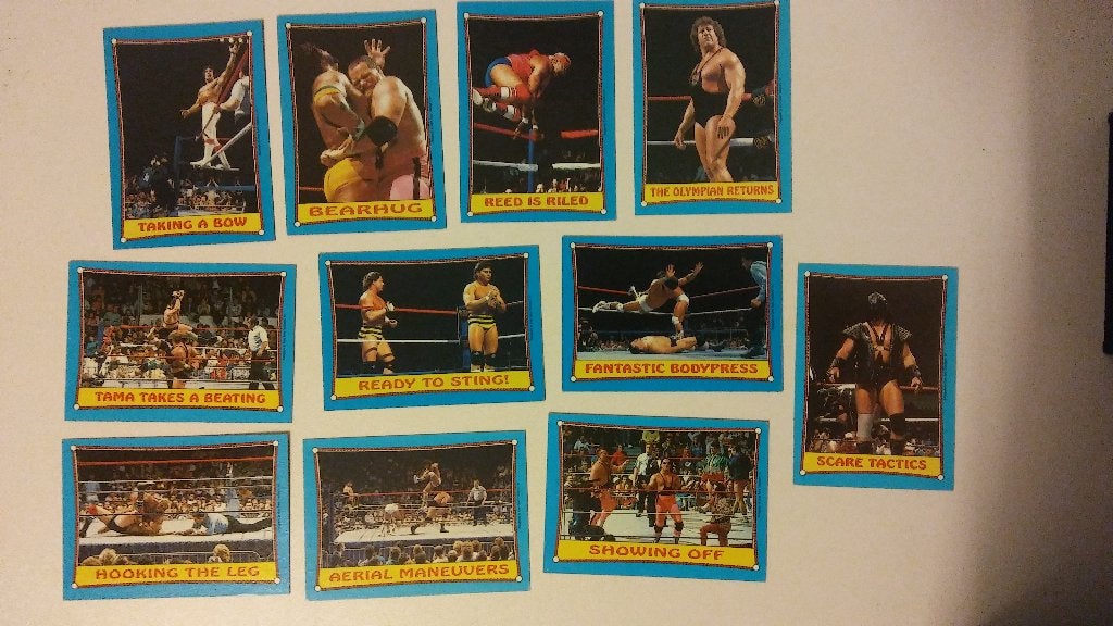 Worstelen wrestling Ringside action trading cards kaartjes 3, Verzenden, Gebruikt, Foto of Kaart