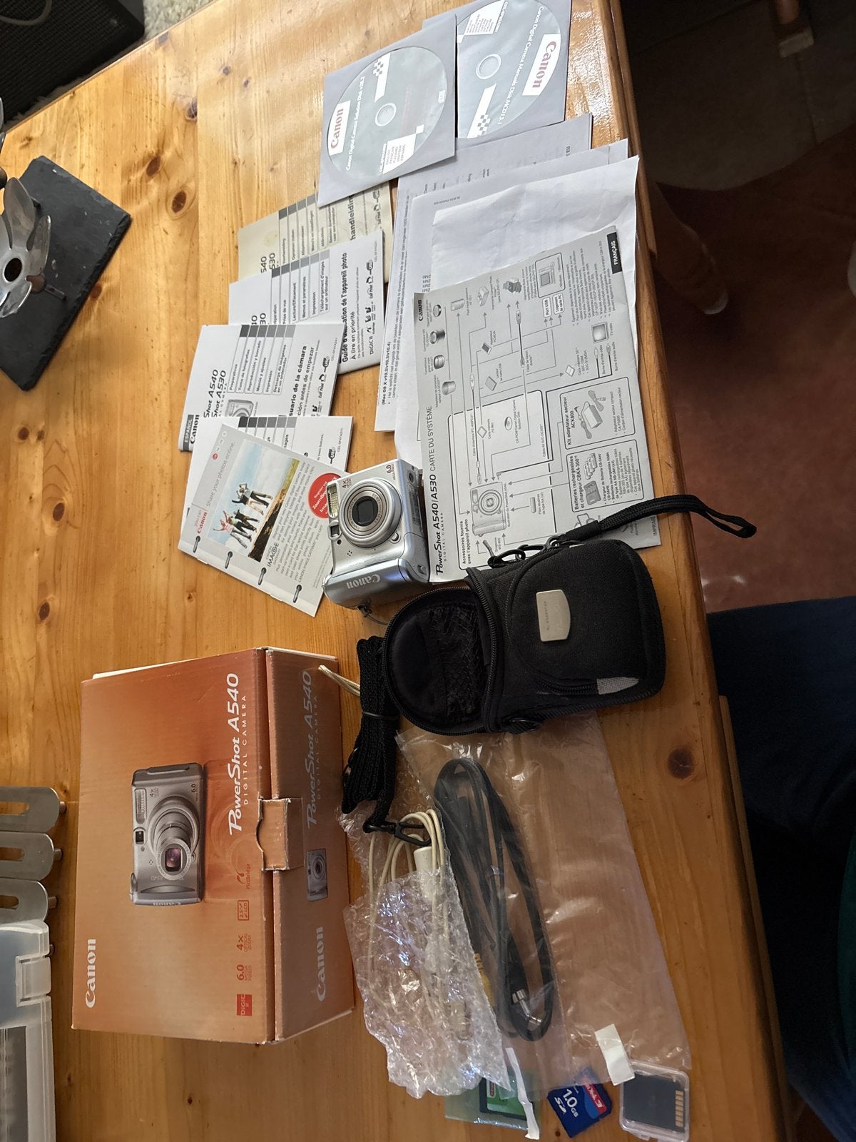 Canon PowerShot A540 Digitale Camera met Accessoires, Ingebouwde flitser, Gebruikt, Canon, Ophalen of Verzenden