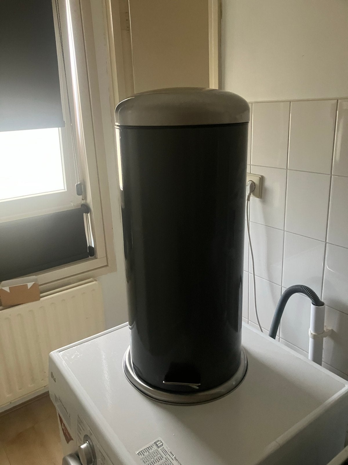 RVS prullenbak met voetopener - Nieuw (IKEA), Ophalen, Nieuw, Rvs, Met pedaal