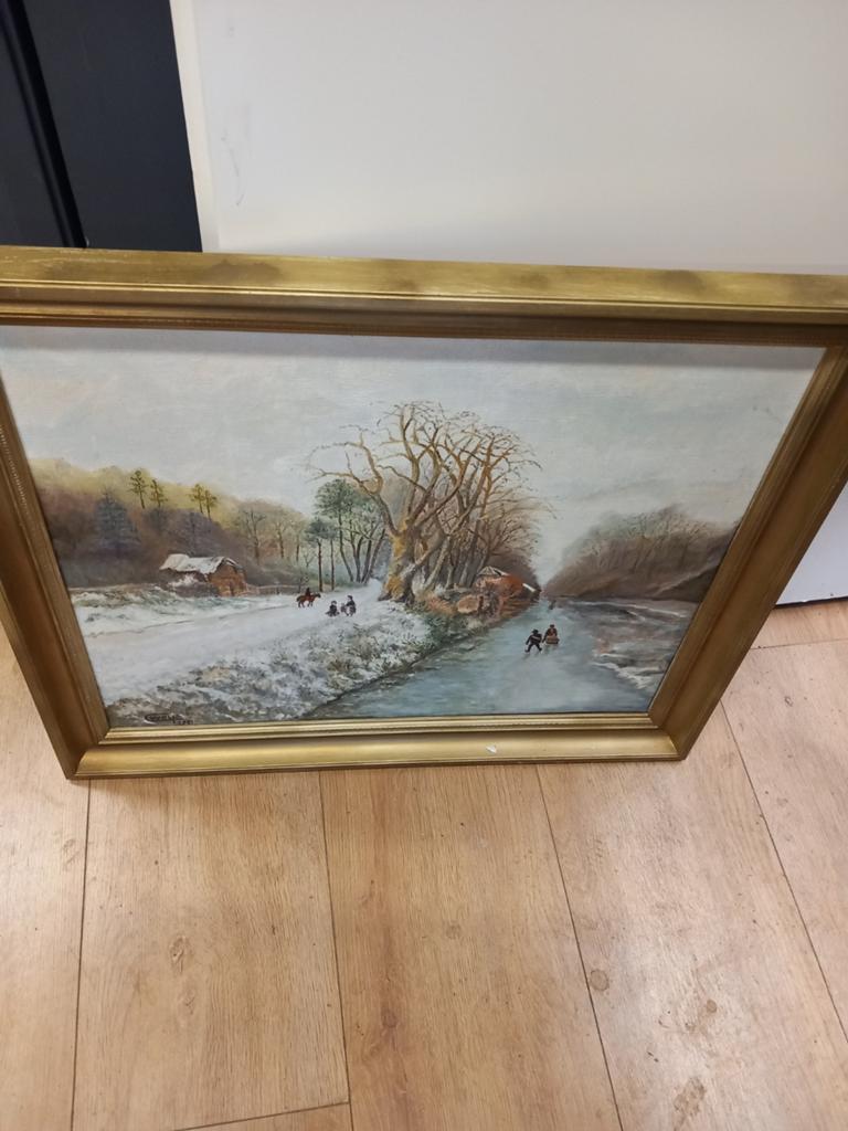 Mooie schilderij prijs € 20.00, Antiek en Kunst, Kunst | Schilderijen | Klassiek, Ophalen of Verzenden