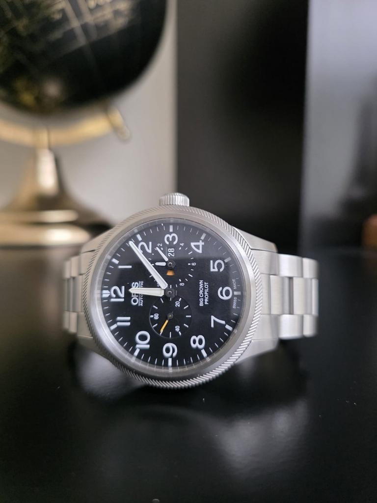 Oris Big Crown ProPilot - Zo goed als nieuw, Ophalen of Verzenden, Zo goed als nieuw, Leer, Overige merken