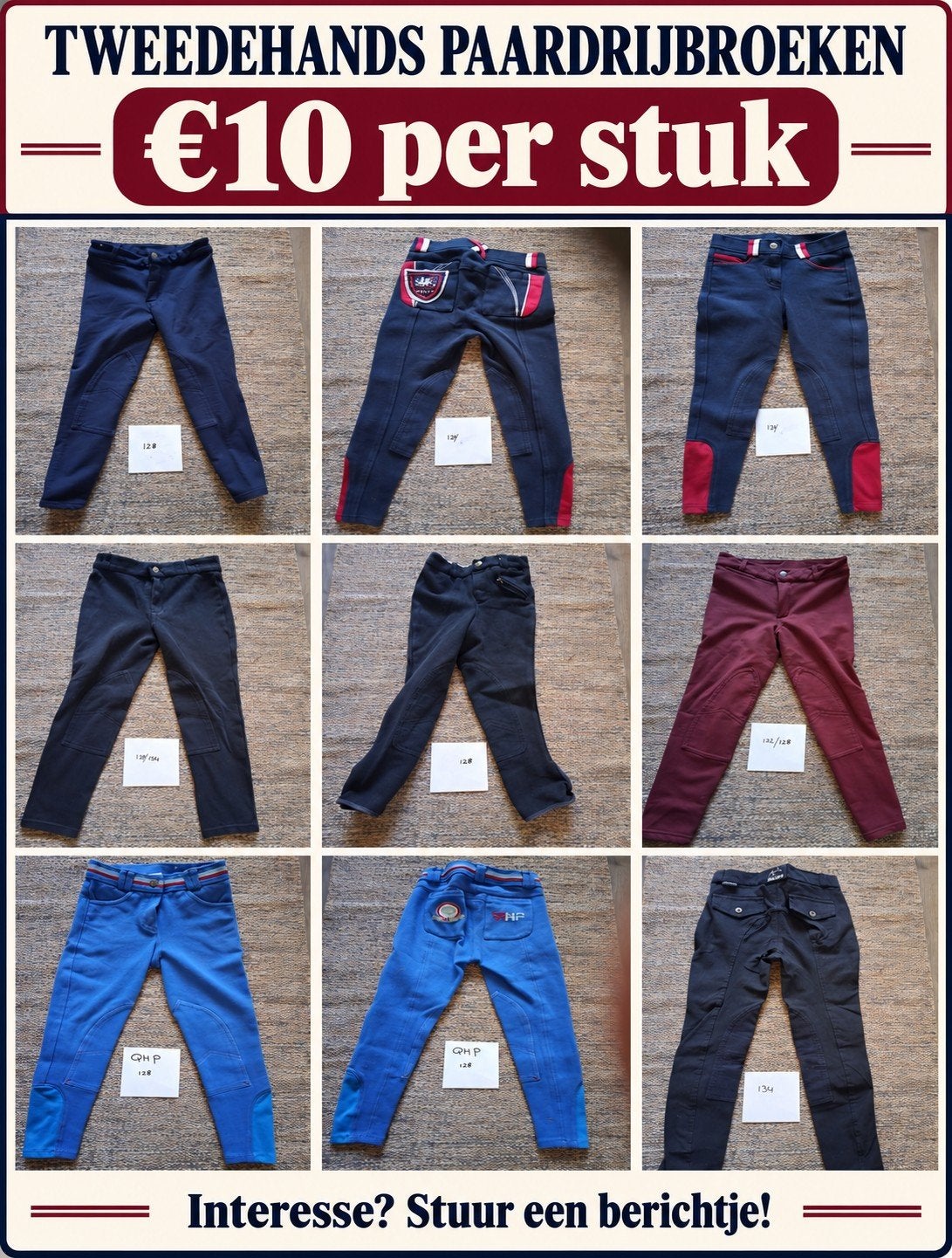 kinder rijbroeken 122 128 134 140, Dieren en Toebehoren, Ophalen of Verzenden, Onderkleding