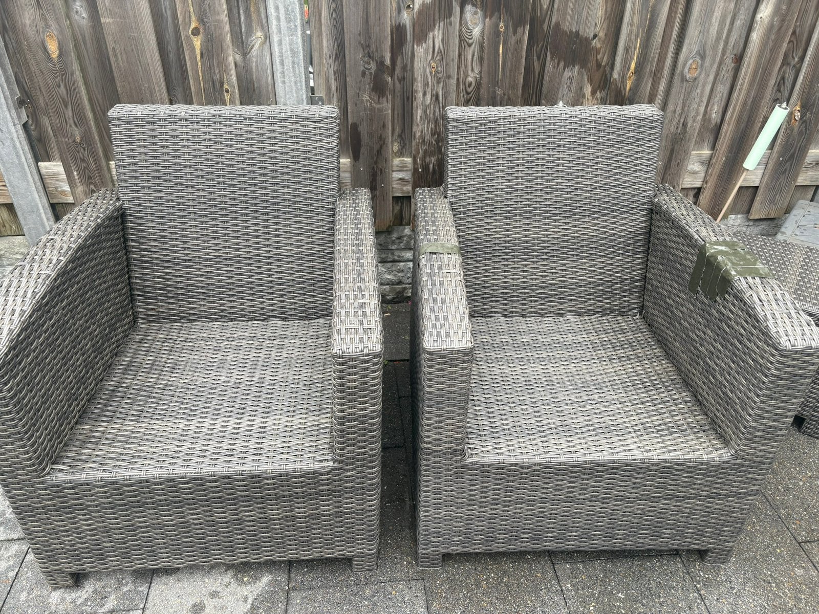 Wicker loungeset tuinset., Ophalen, Gebruikt, Loungeset, Wicker
