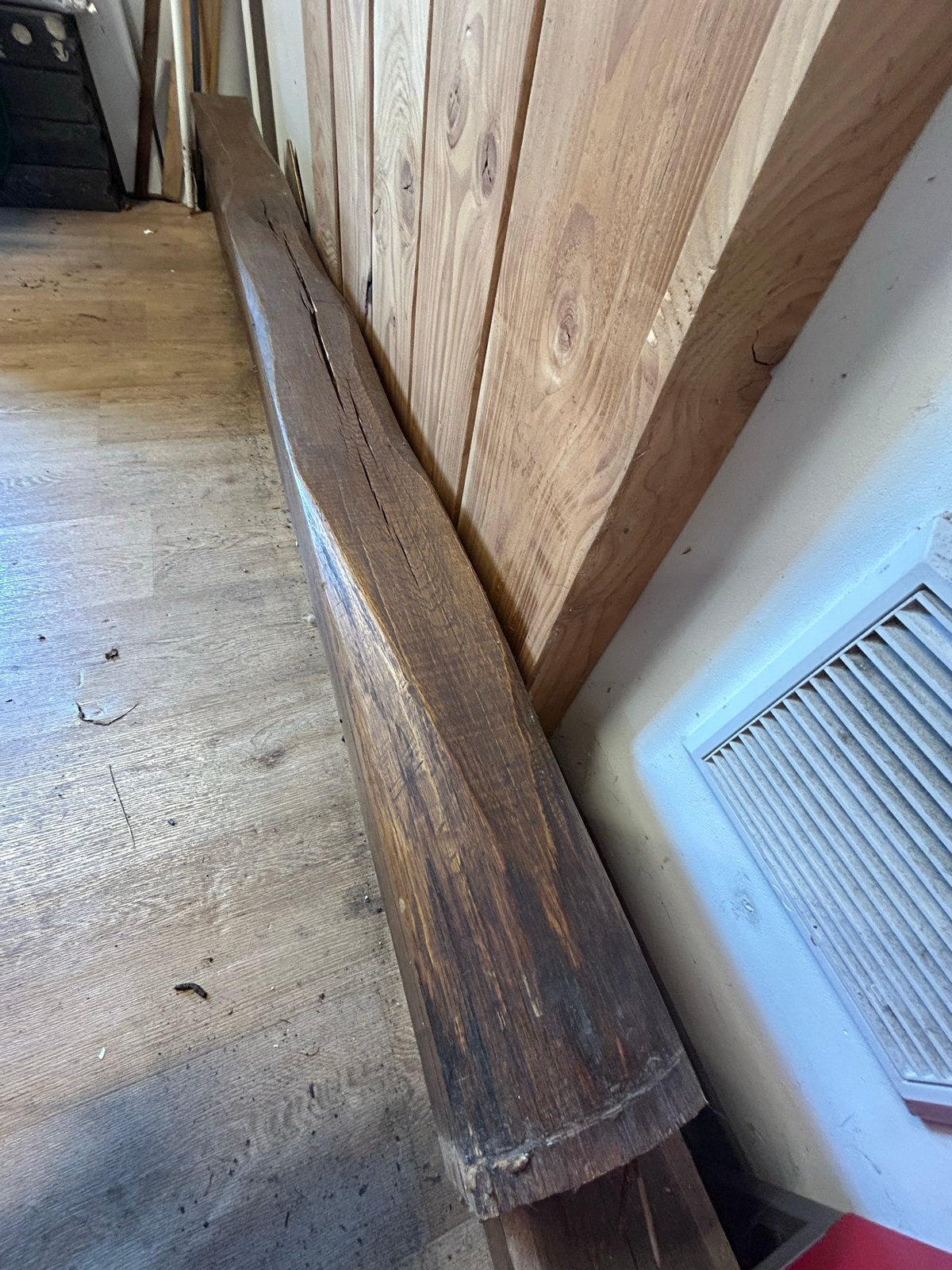 Twee robuuste Eiken Balken - voor Decoratie of Constructie, Doe-het-zelf en Verbouw, Hout en Planken, Ophalen, Gebruikt, Eiken
