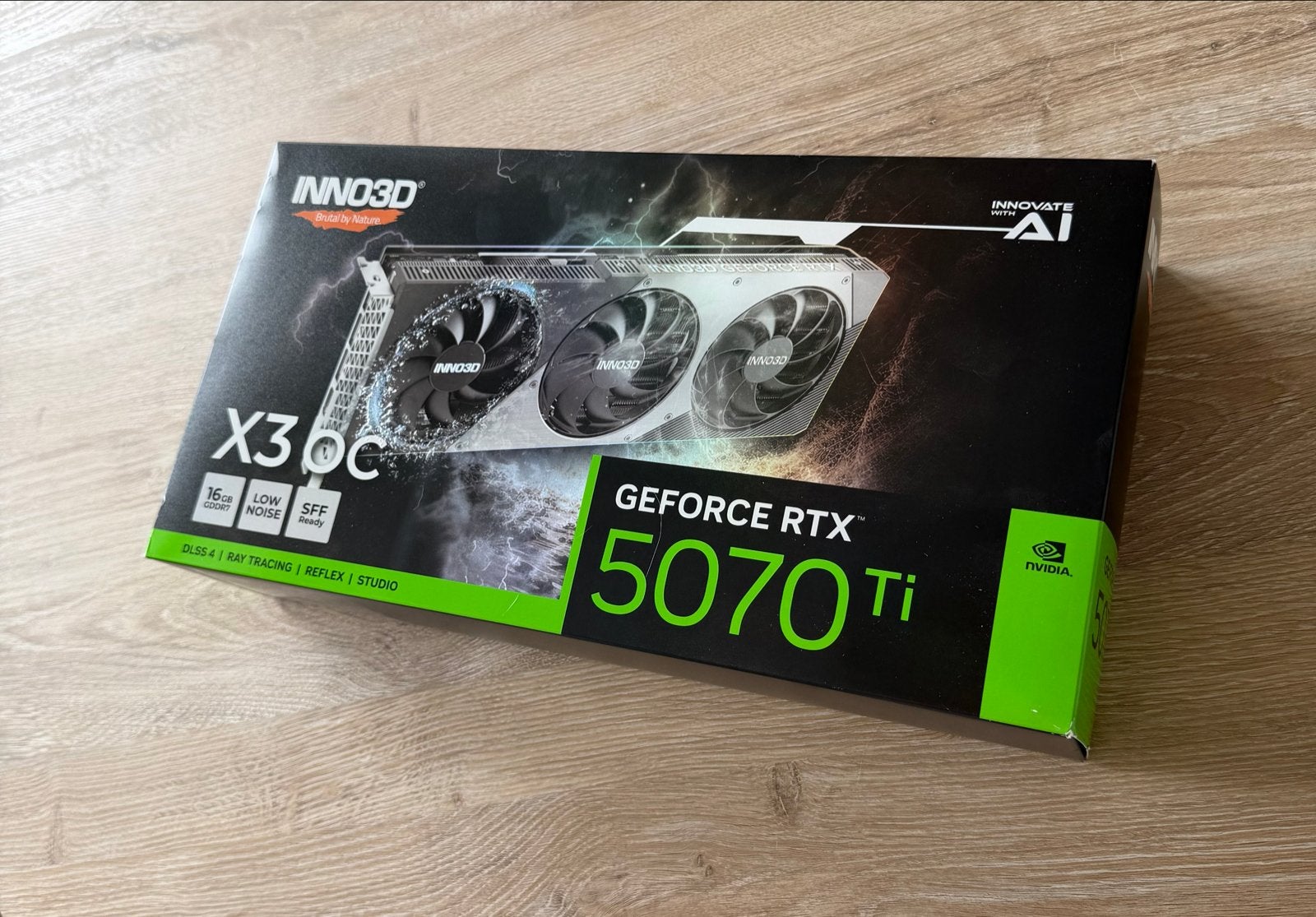 INNO3D Geforce RTX 5070 Ti X3 - (Sealed) - Bon aanwezig, Computers en Software, Videokaarten, Ophalen, HDMI, GDDR6, Nieuw