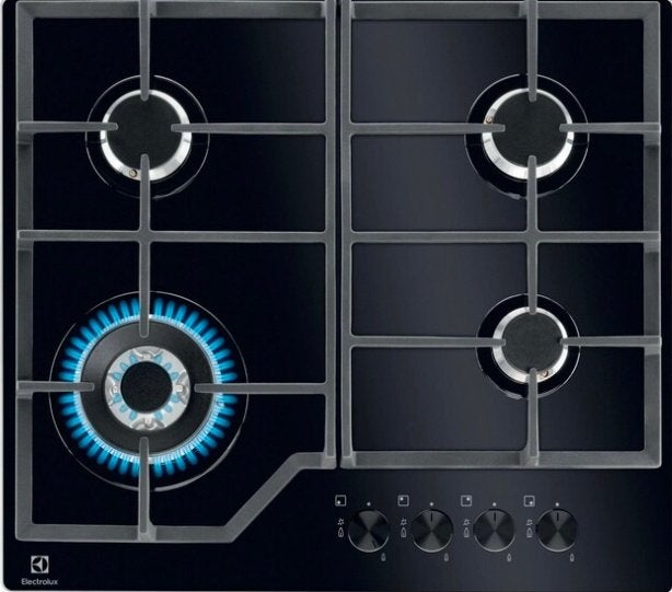 Gas Op Gas op Glas ELECTROLUX KGG6436K.   1 maand oud, Witgoed en Apparatuur, Ophalen, 4 kookzones, Zo goed als nieuw, Inbouw