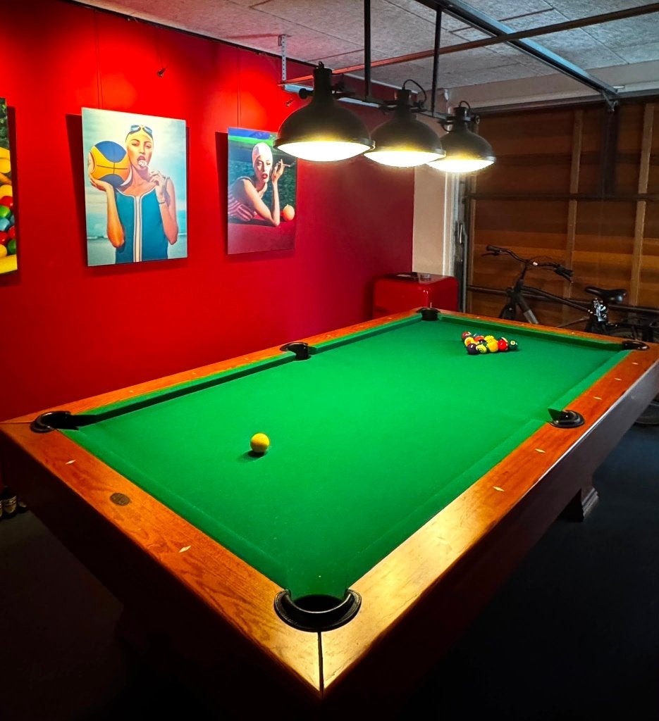 Classic Massief Houten Pooltafel 8ft met Tafeltennisblad, Ophalen, 50 tot 100 cm, 100 tot 150 cm, Zo goed als nieuw