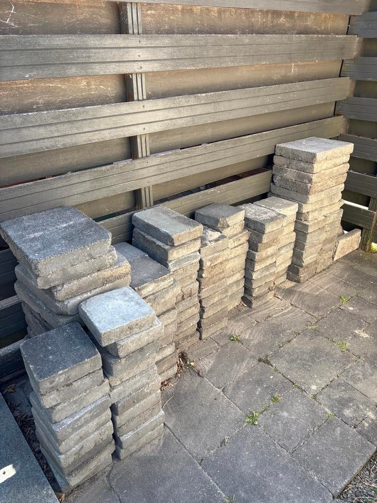 Betontegels getrommeld wildverband 20x20, 20x30, 30x40, Tuin en Terras, Ophalen, Gebruikt, 10 m² of meer, Beton
