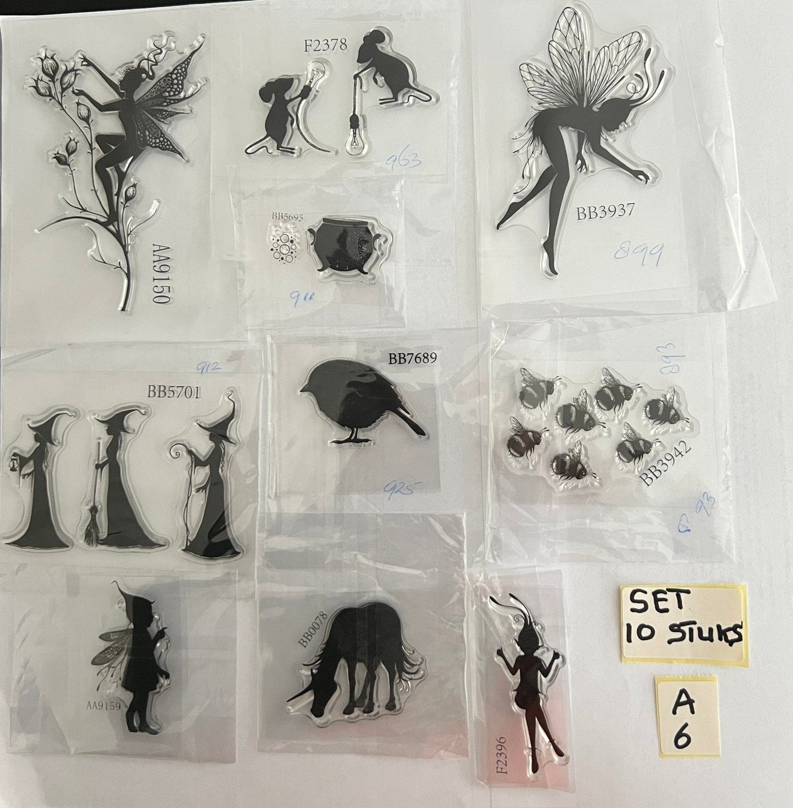 Set van 10 stempels met Lavinia afbeeldingen Nieuw, Ophalen of Verzenden, Nieuw, Clearstamp