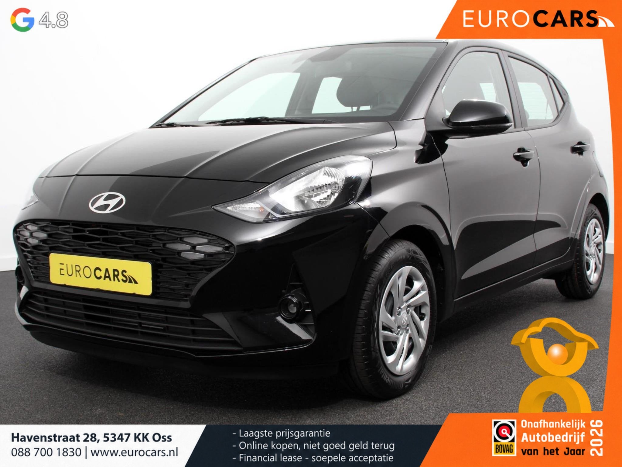Hyundai i10 1.0 Automaat Comfort 5-zits Navigatie Apple Carp, Auto's, Stof, Gebruikt, 899 kg, Zwart