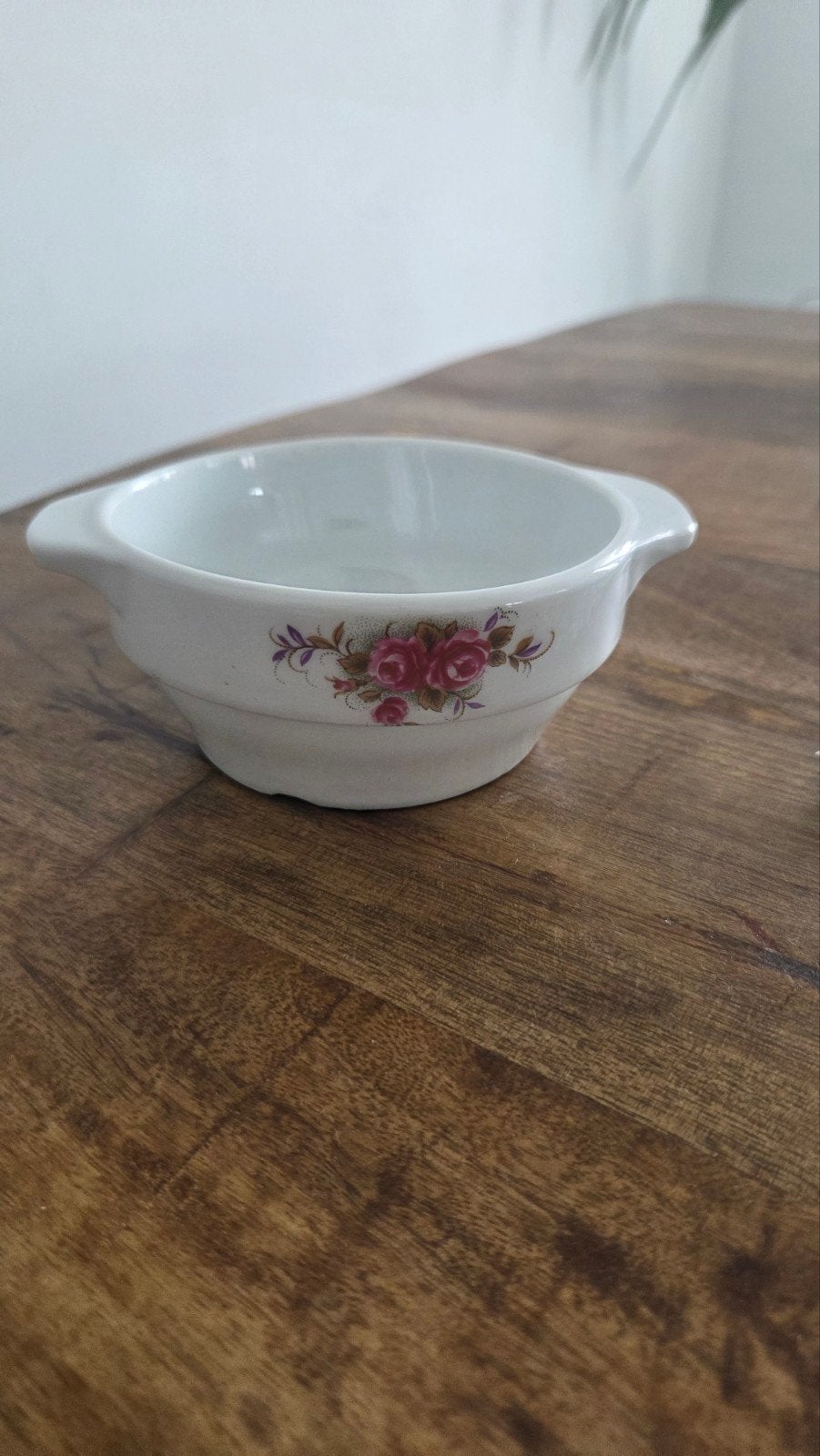 Vintage kom met rozen decoratie, Ophalen