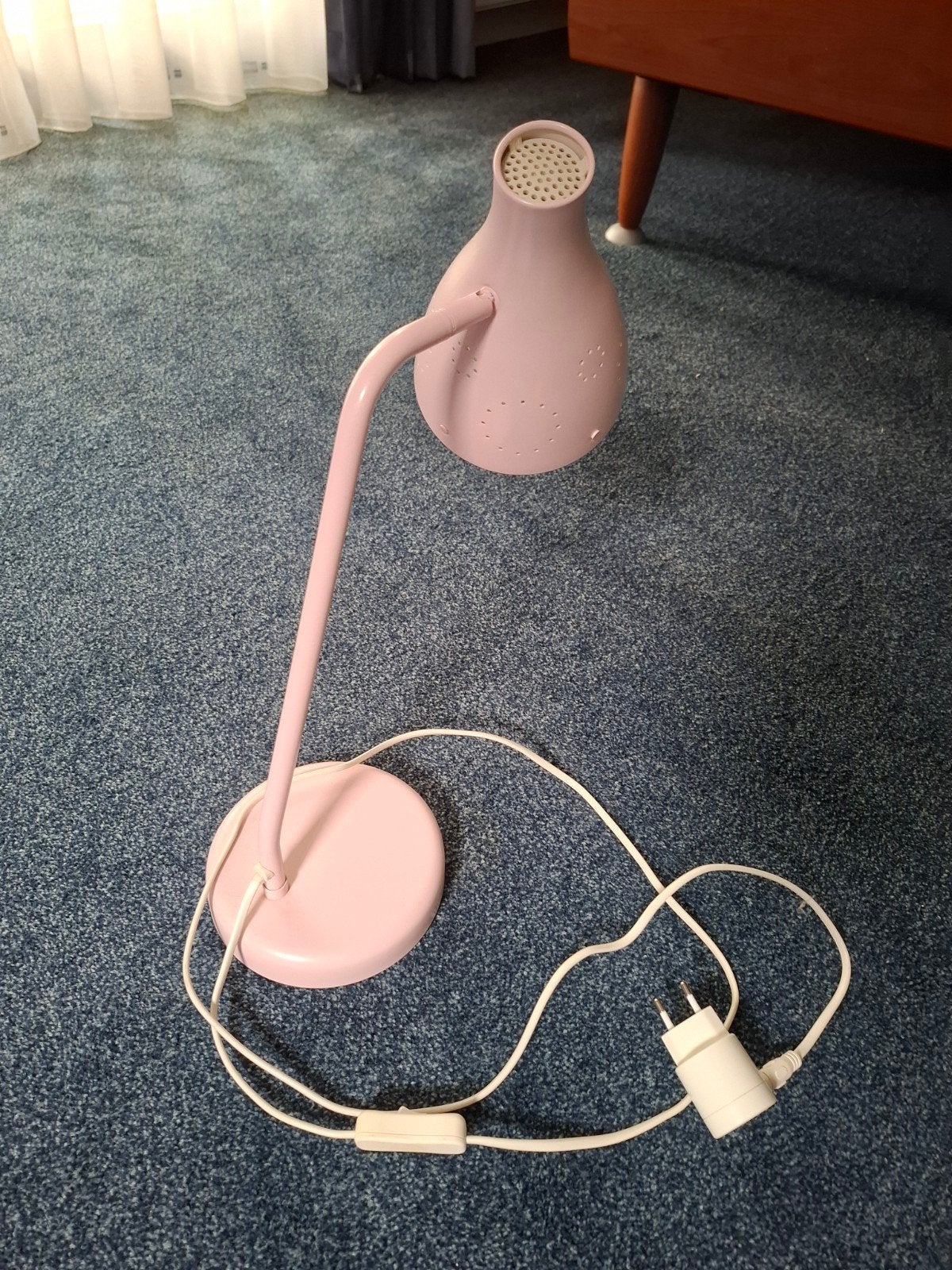 Roze Ikea lamp (tafel of nachtkastje), Ophalen, Kinderlamp, GU5.3, Zo goed als nieuw