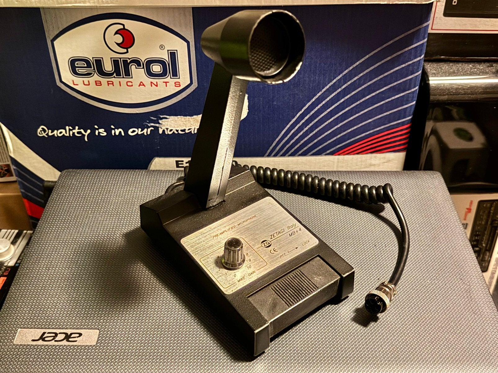 Zetagi mb4 tafelmic pr incl vzk, Ophalen of Verzenden, Gebruikt