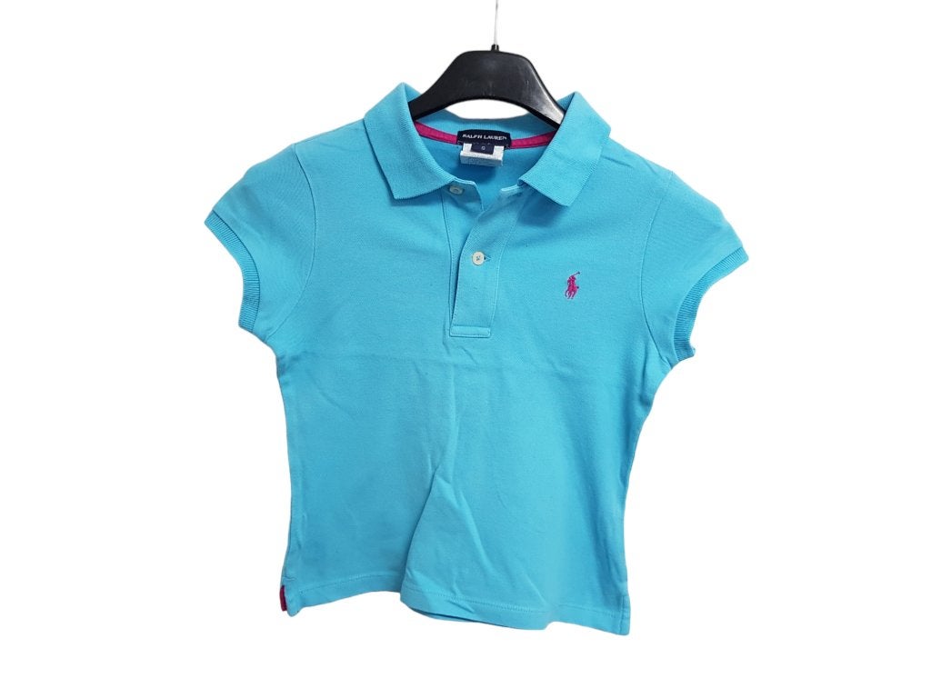 Prachtig aqua blauw RALPH LAUREN polo shirtje mt S., Kinderen en Baby's, Zo goed als nieuw, Shirt of Longsleeve, Polo Ralph Lauren