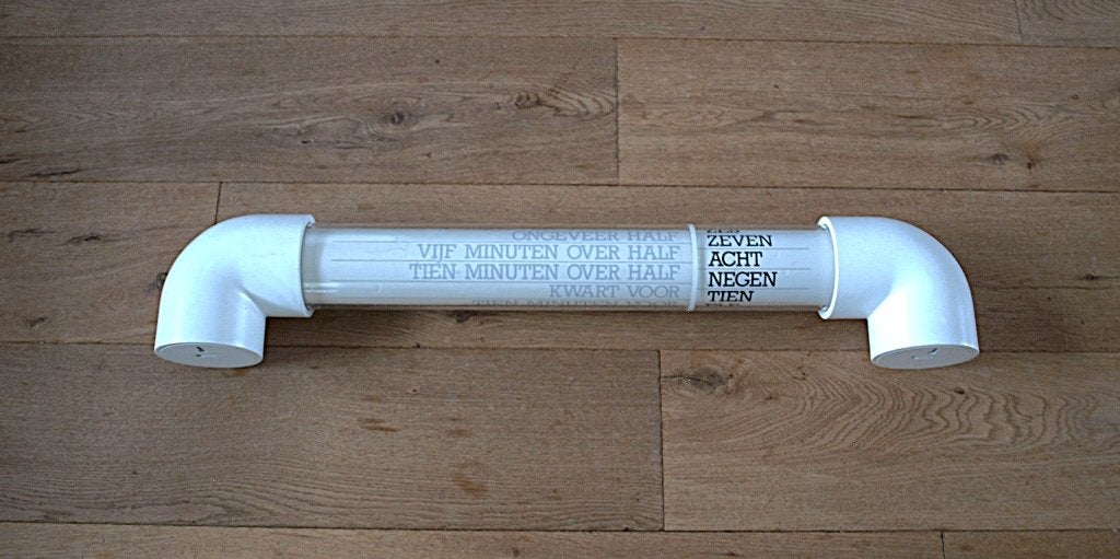 Hans Muller Hans van Dongen Tube klok woordklok, Ophalen