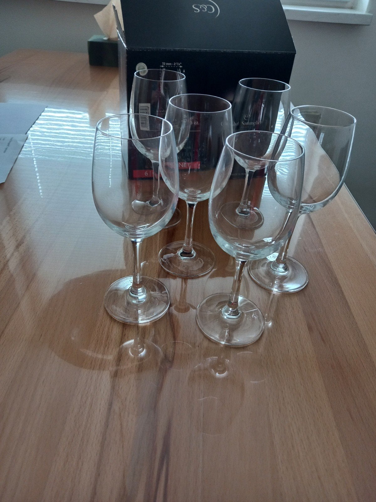 6 nieuwe Chef Sommelier Cabernet wijnglazen 25cl, Ophalen, Nieuw