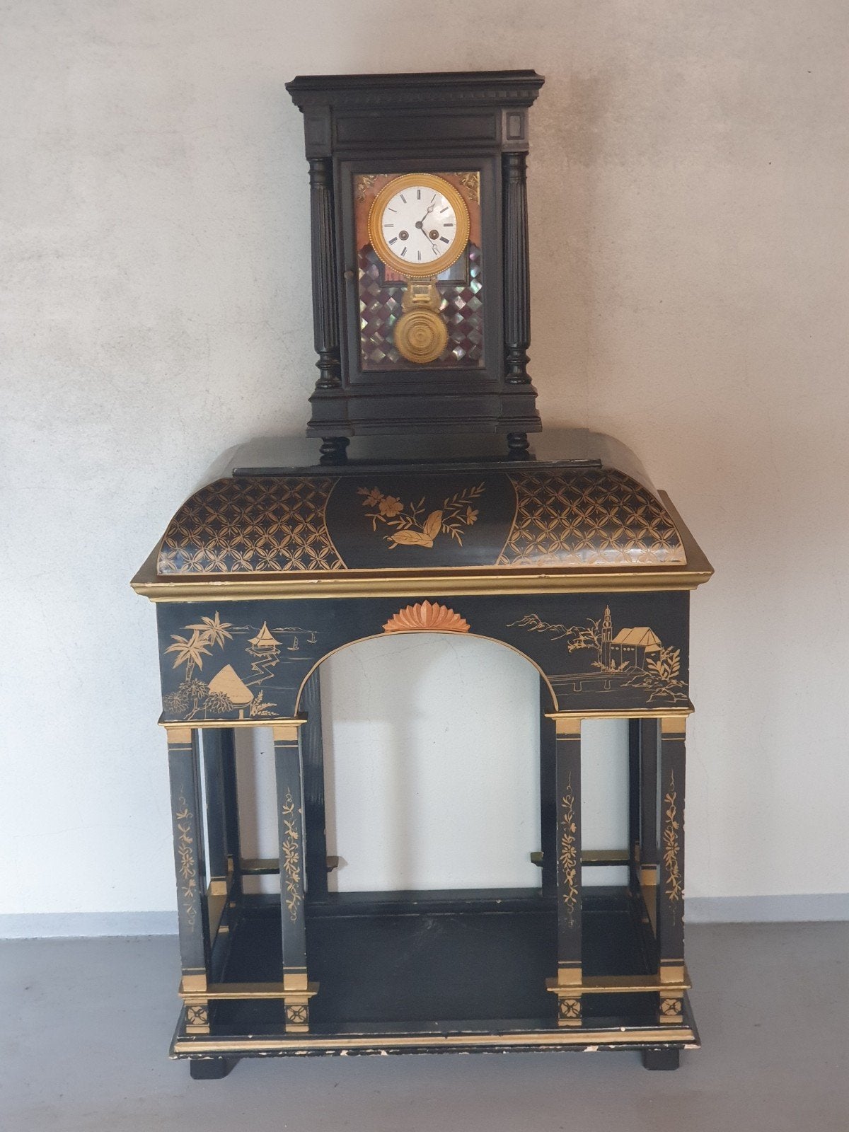 Grote antieke tafelklok, Antiek en Kunst, Ophalen