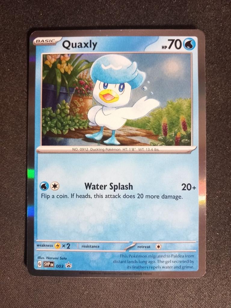 Pokemon Quaxly SVP003 Black Star Promo Excellent, Verzenden, Zo goed als nieuw, Losse kaart, Foil