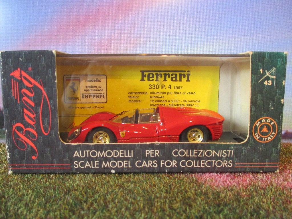 1/43 1967 Ferrari 33 P4S Prova - Bang Limited edition, Ophalen of Verzenden, Nieuw, Auto, Overige merken