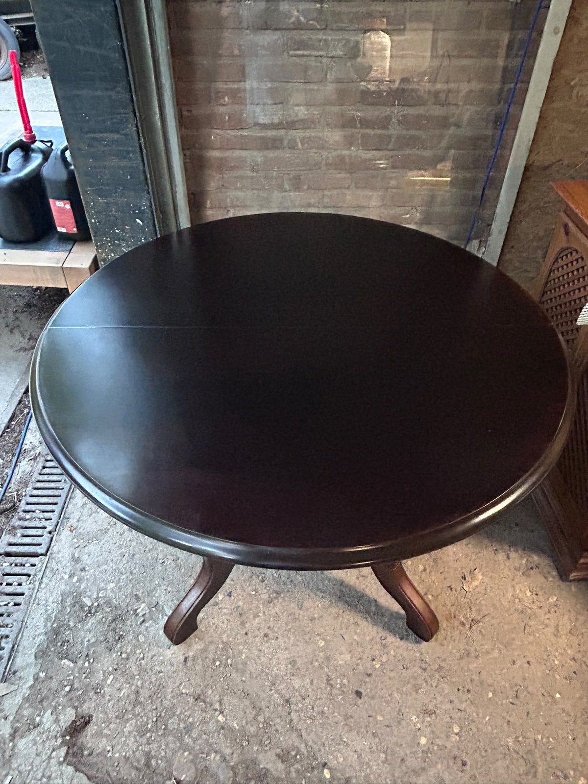 Klassieke uitschuifbare eettafel rond / ovaal, Huis en Inrichting, Ophalen, Gebruikt, 100 tot 150 cm, .