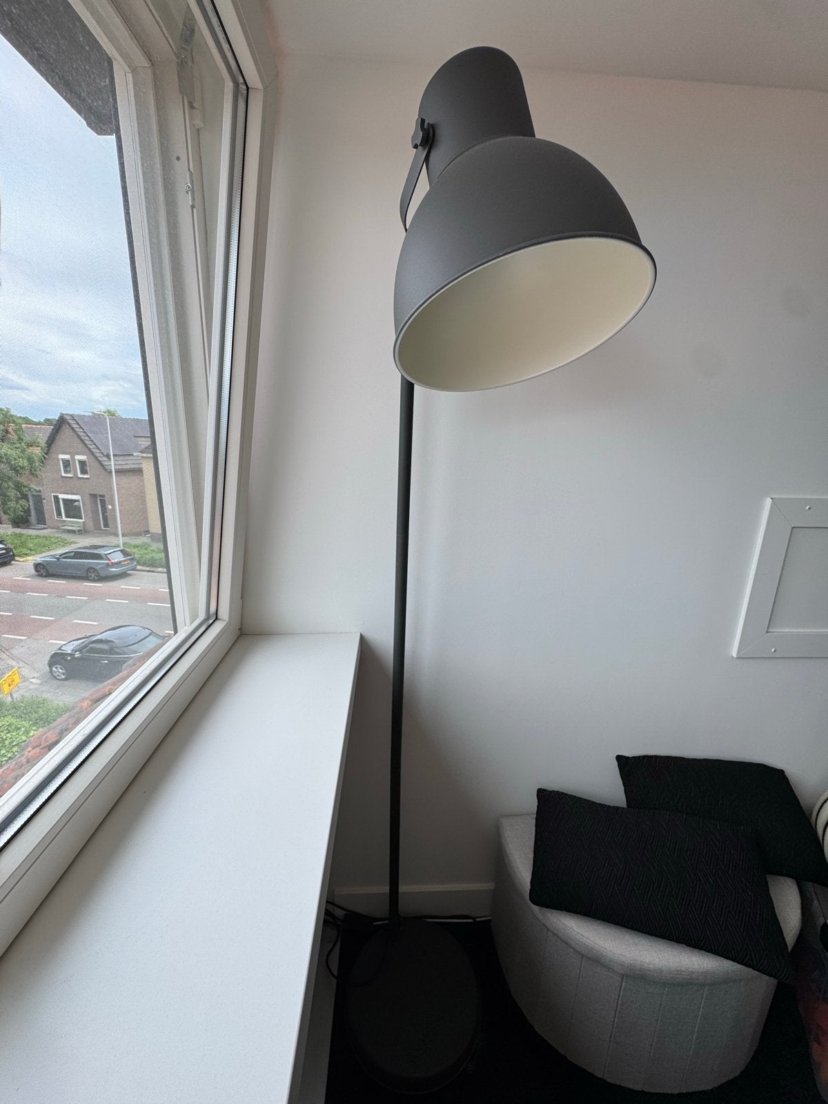 IKEA Hektar vloerlamp grijs, Ophalen, Zo goed als nieuw, Metaal, 150 tot 200 cm
