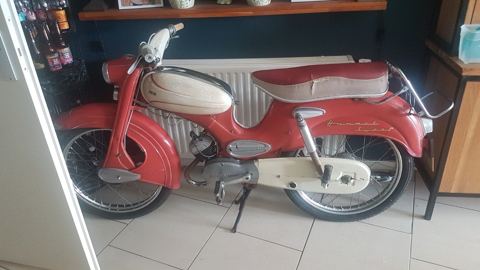 DKW HUMMEL SUPER type116 1960 3versn. mooie patina 1750€, Maximaal 45 km/u, 50 cc, 3 versnellingen, Ophalen