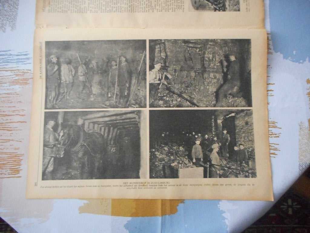 Zuid Limburg. In de kolenmijn. 1914., Ophalen of Verzenden, Voor 1920, Nederland, Knipsel(s)
