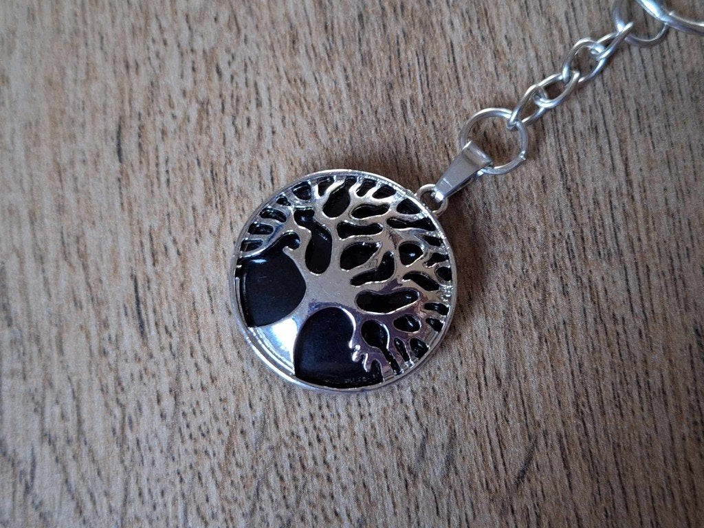 Sleutelhanger : Levensboom : zwart !!, Info@keycharms.nl, Overige typen, Nieuw, Medemblik