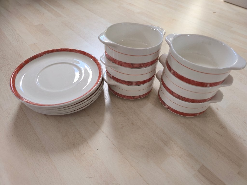 Villeroy & Boch Beaulieu Soepkommen met Schotels, Klassiek, Villeroy & Boch, Ophalen of Verzenden, Zo goed als nieuw