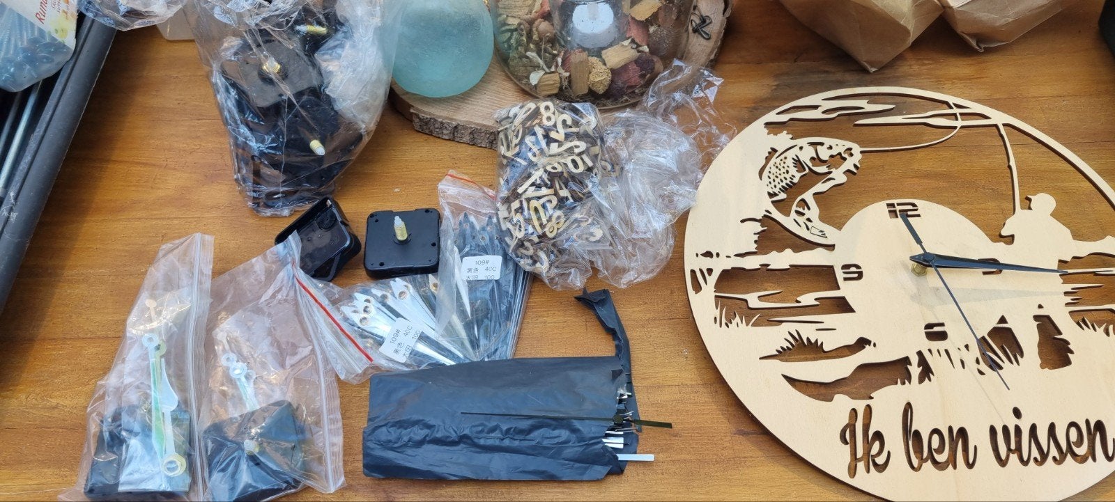 Garage sale klok maken, Ophalen, Nieuw, Knutselwerk