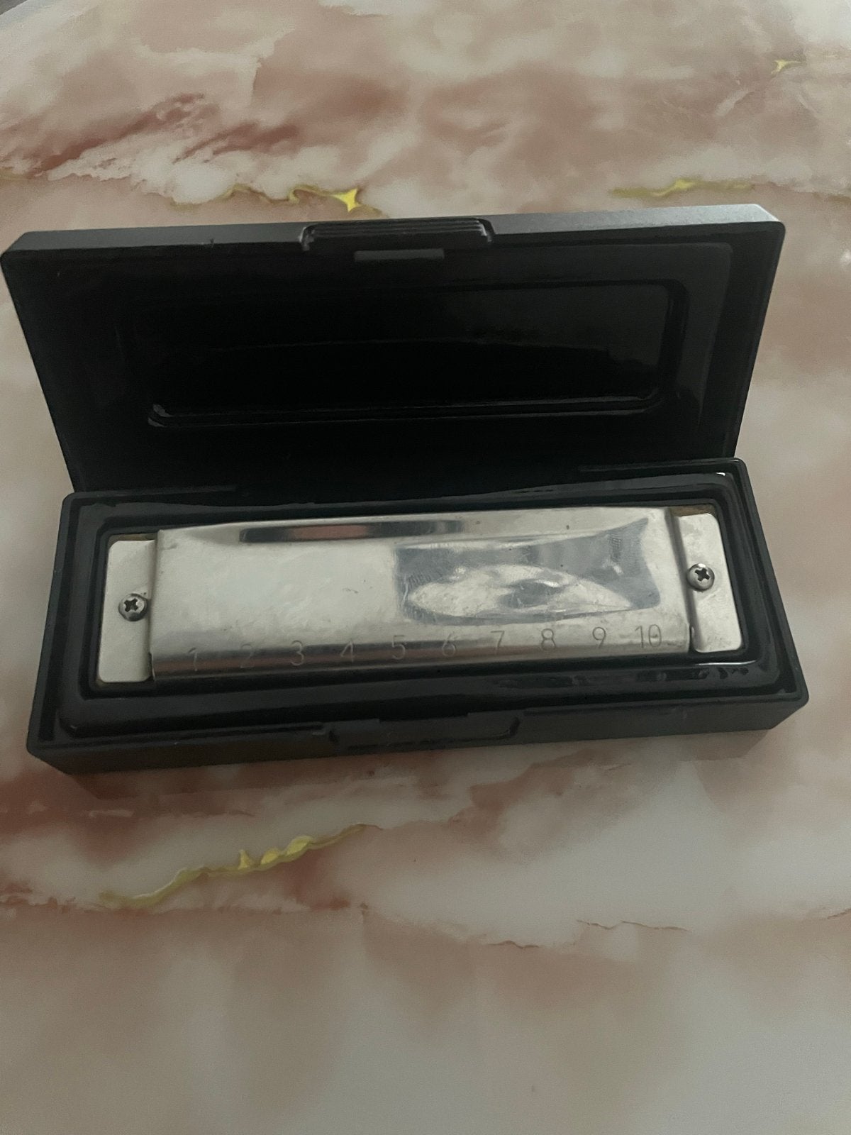 Mondharmonica C-toets met koffer, Gebruikt, Verzenden, C-mondharmonica, Met koffer of doosje