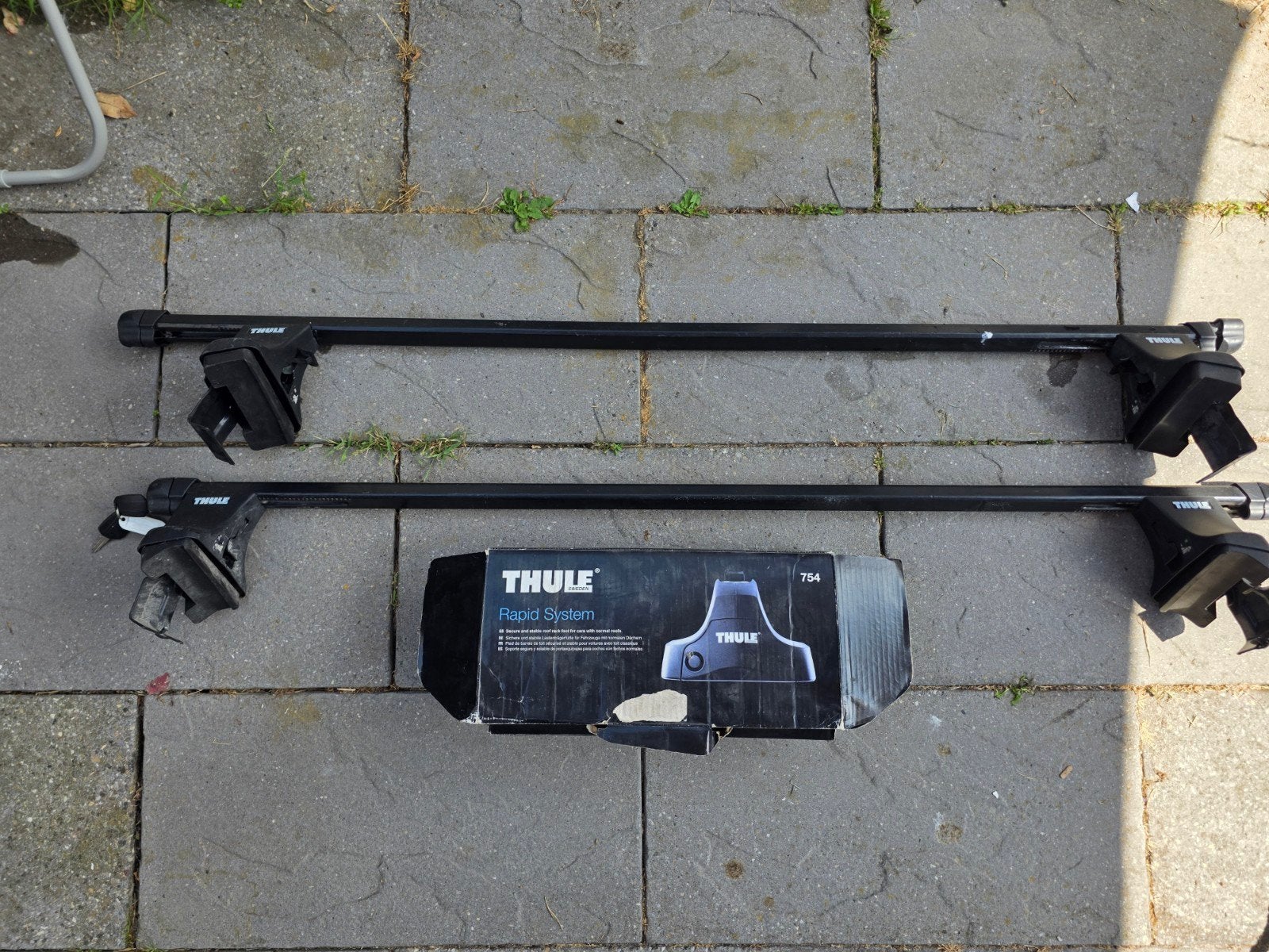 Thule Rapid System 754 dakdragers met sleutels, Auto diversen, Dakdragers, Ophalen of Verzenden, Gebruikt