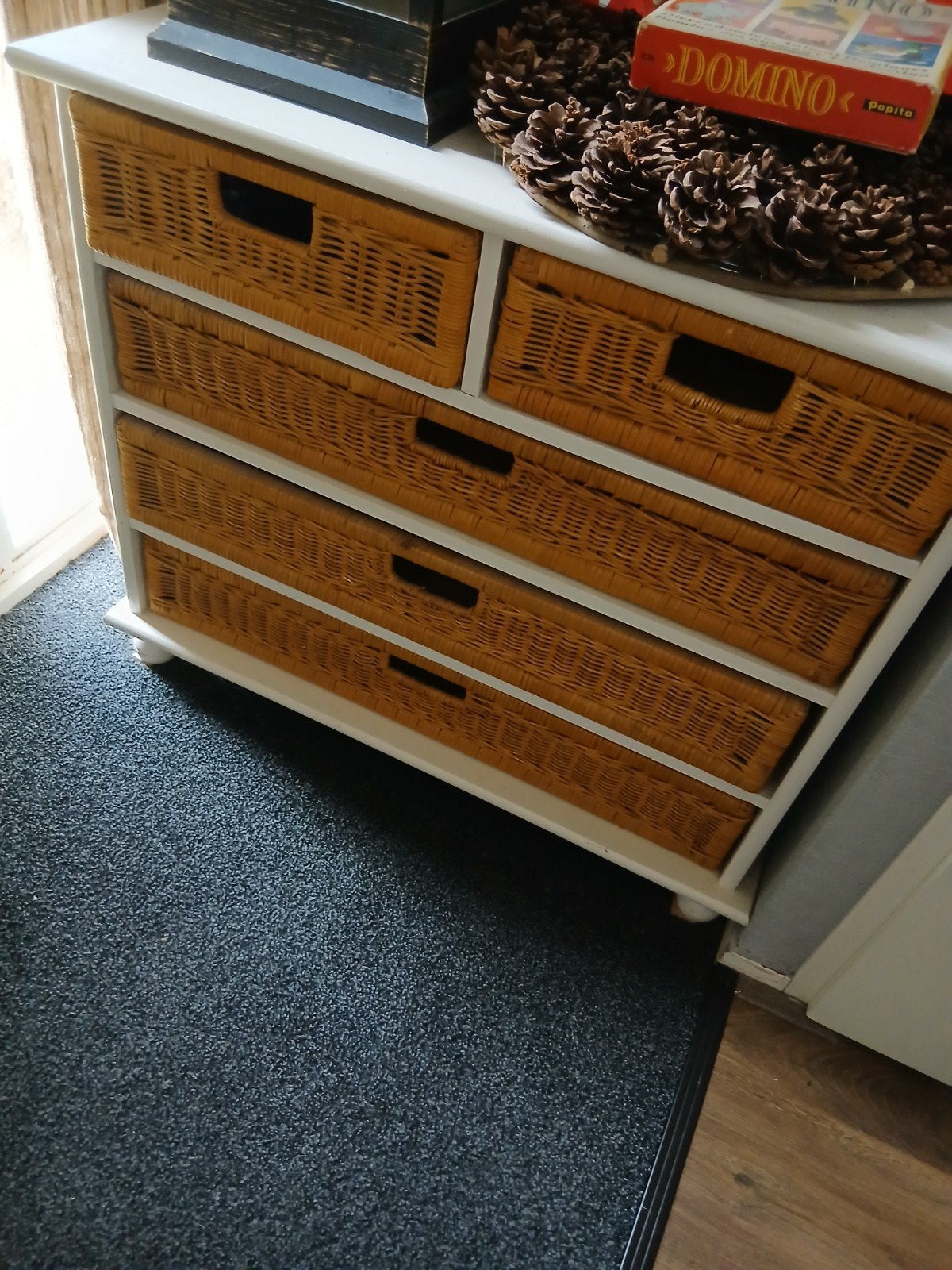 Commode met rieten manden - Landelijke stijl, Ophalen, Gebruikt, Overige materialen, 50 tot 100 cm