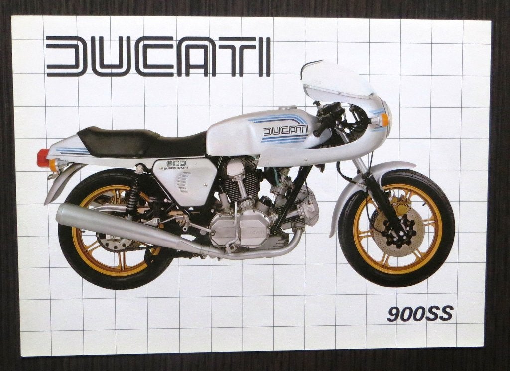 Flyer Ducati 900 SS - circa 1980 - 2 blz (Nederlands), Verzenden, Ducati