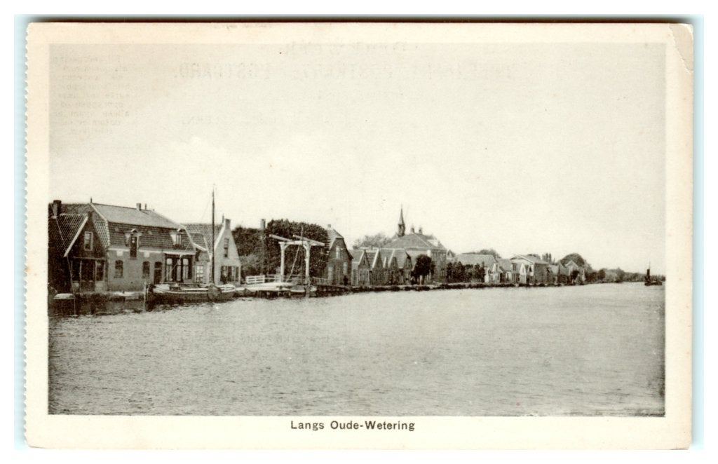 Oude Wetering, Langs Oude-Wetering, Verzenden, 1920 tot 1940, Ongelopen, Zuid-Holland