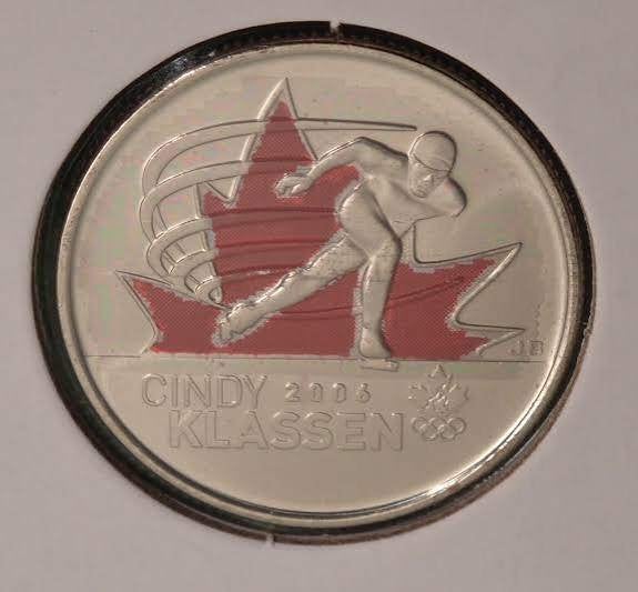 Canada - Colored 25 cent 2009 - Cindy Klassen - Circulated, Verzenden, Noord-Amerika, Losse munt