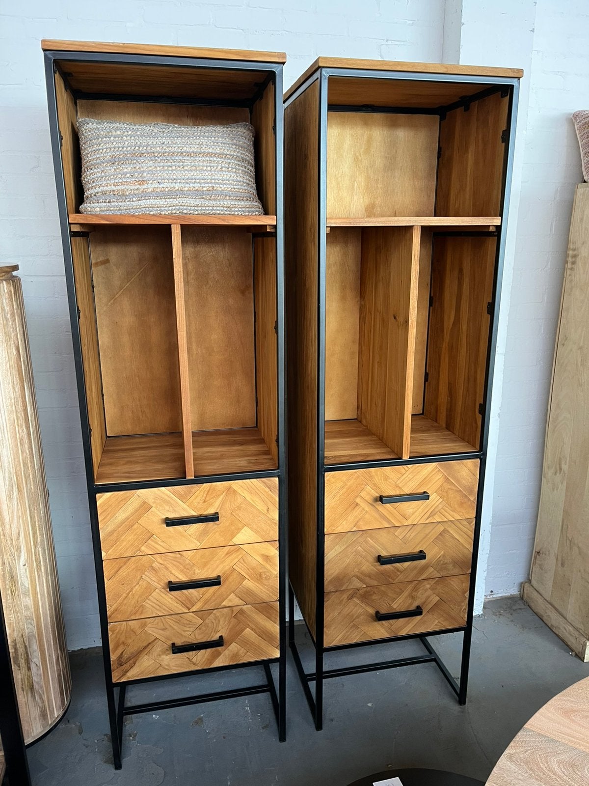 Magazijn Leegverkoop Open vakkenkast Accent teakhout metaal, Hout, Nieuw, Ophalen of Verzenden, Info@wkhome.nl