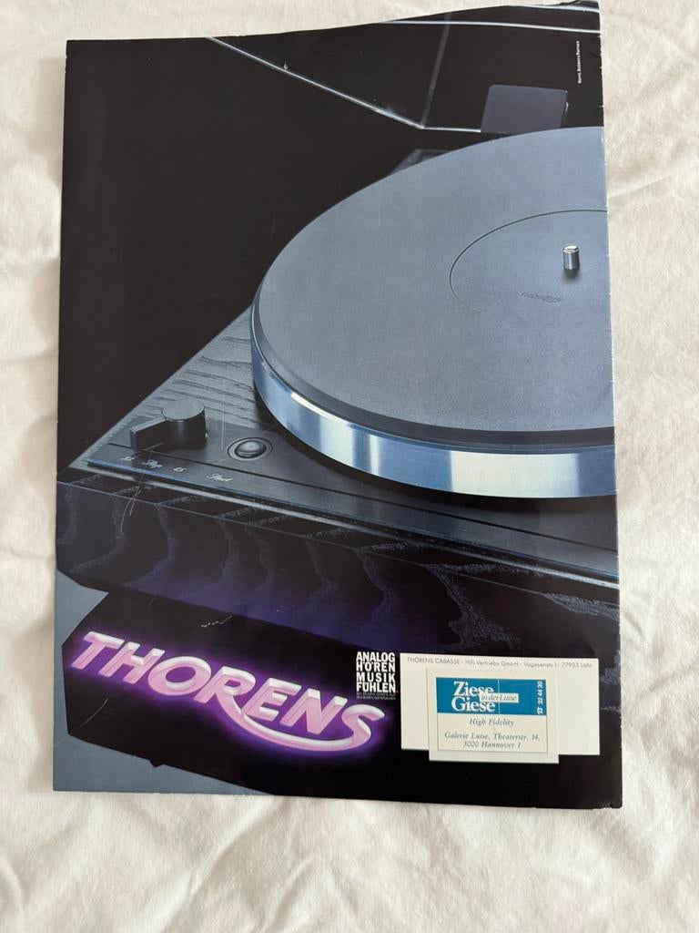 Thorens TD 2001 folder, Ophalen of Verzenden, Zo goed als nieuw, Thorens