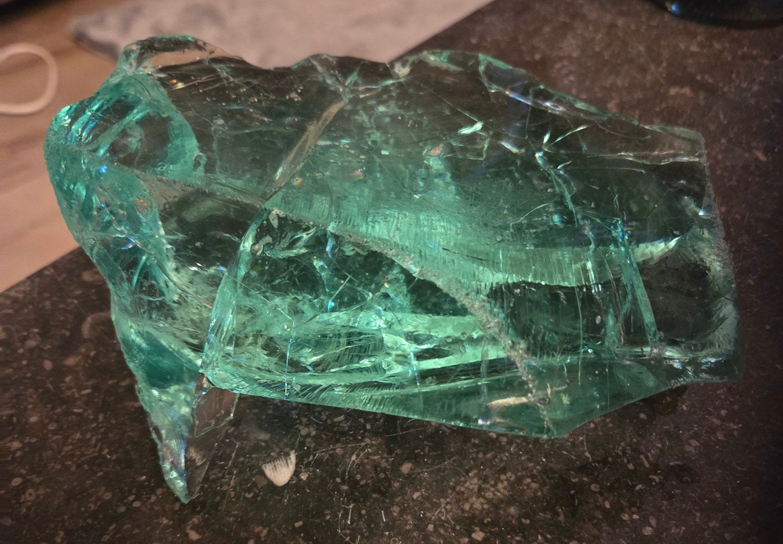 Decoratief Groen Glasstuk - 1.50 Kilo, Ophalen of Verzenden
