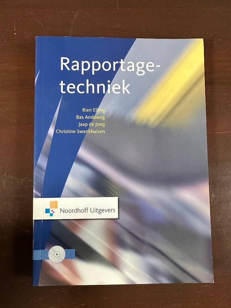 Rapportagetechniek - Rien Elling e.a., Boeken, Studieboeken en Cursussen, Ophalen of Verzenden, Beta, Zo goed als nieuw, HBO
